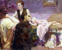 Pino Daeni - Impression oil painting.